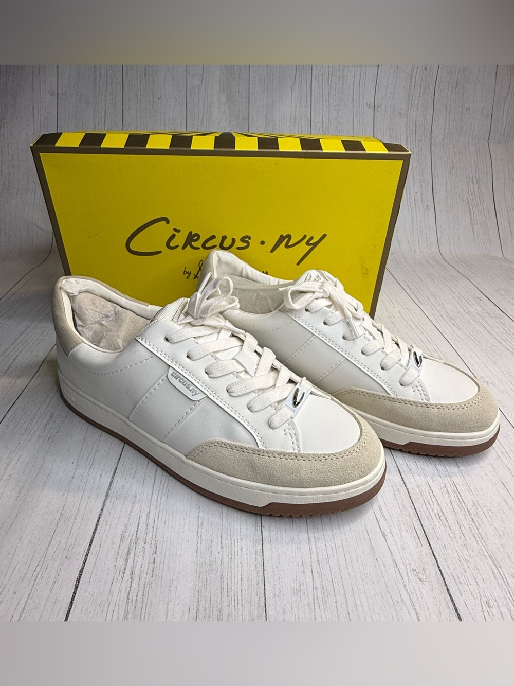 Circus NY Sam Edelman Vance Sneakers White Birch Leather Women’s Size 9MNIB